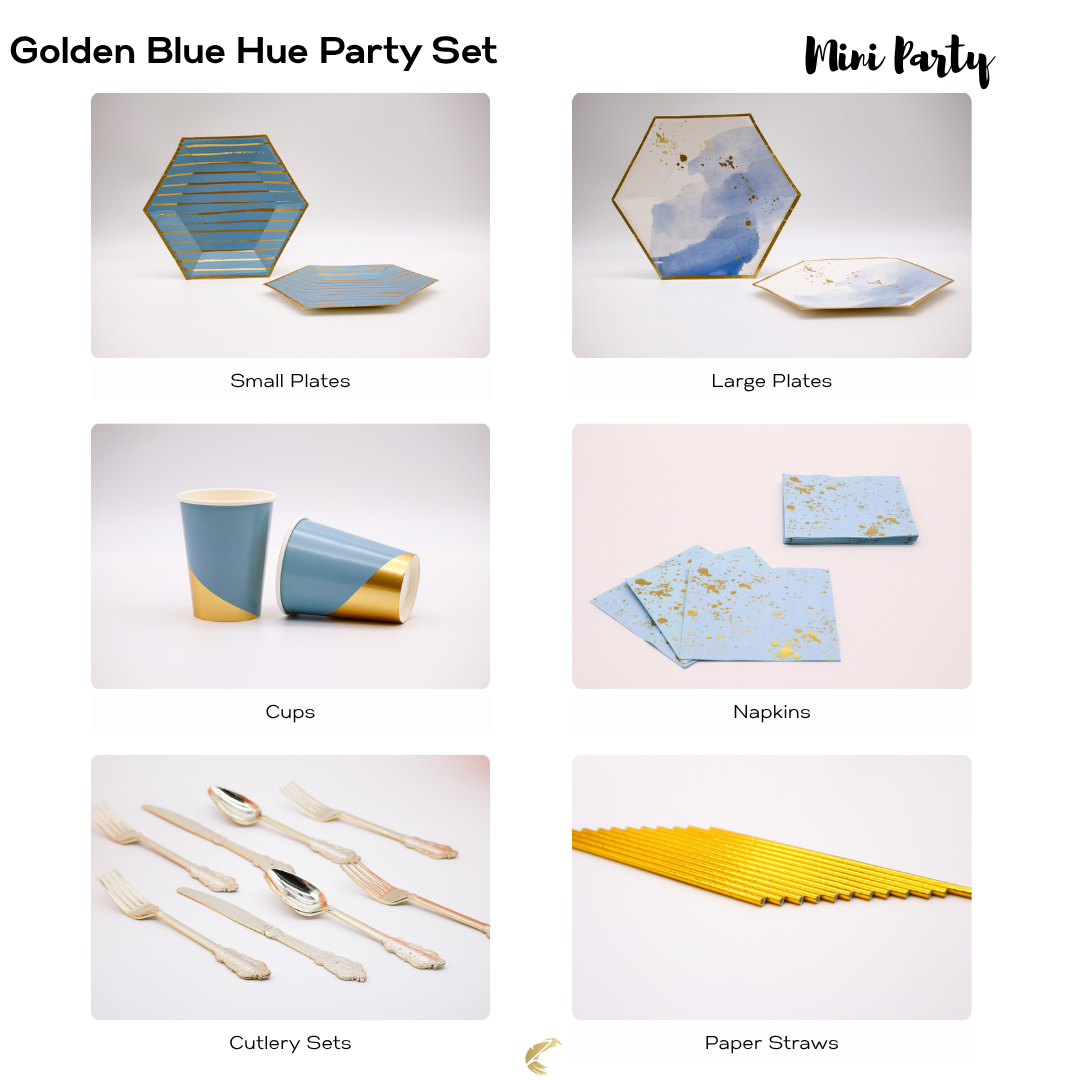 GOLDEN BLUE HUE PARTY SET