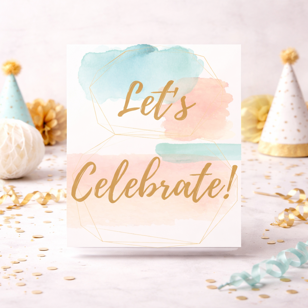 Watercolor Dream Party Sign