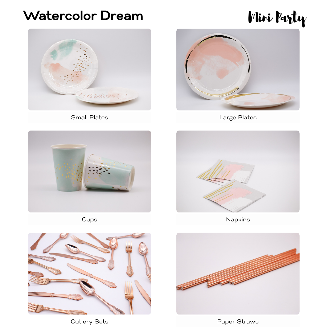 WATERCOLOR DREAM PARTY SET