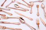 Classic Disposable Cutlery Set - Rose Gold - 24 pieces