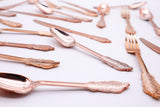 Classic Disposable Cutlery Set - Rose Gold - 24 pieces