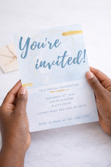 Invitations - Golden Blue Hue