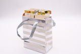 Small Metallic Stripped Gift Bags