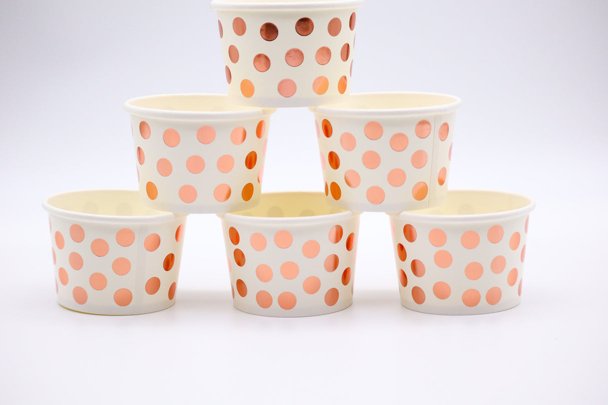 Metallic Polka Dot Treat Cups – 8 oz