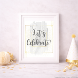Fête in White Party Sign