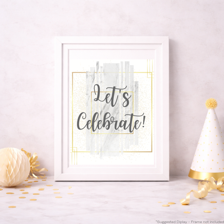 Fête in White Party Sign