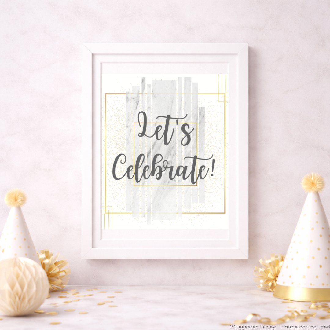 Fête in White Party Sign