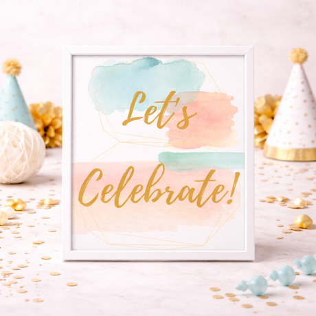 Watercolor Dream Party Sign